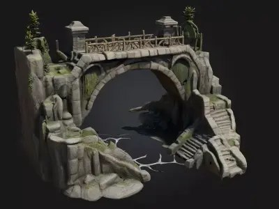 Stone Archway Diorama  3D model