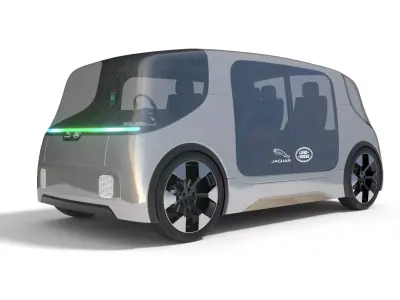 Jaguar Land Rover Vector Electric Shuttle with Interior 3D model