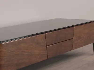 Living Room Table Set 3D model