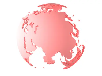 Globe Shell Light Pink 3D model