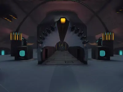 Sci-Fi Dome - big room Free 3D model