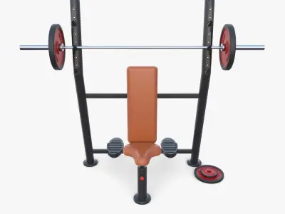 Olympic shoulder bench 3D model