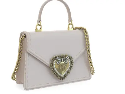 Dolce Gabbana Devotion top-handle Bag Biege Leather Low-poly 3D model