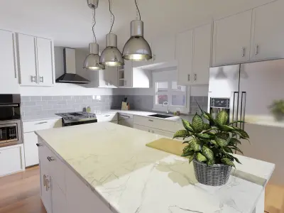 Modern Kitchen Interior 3D model