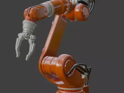 Industrial Robotic Arm 3D Model 3D model