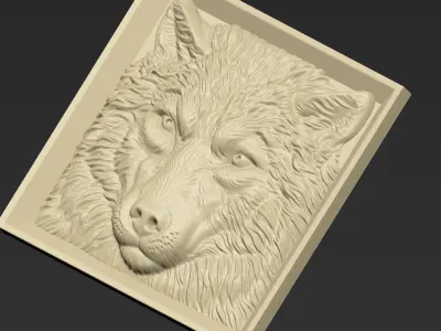 Wolf Head A5 3D print model