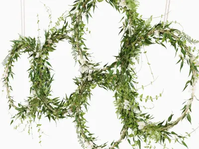 Green wreaths 3D model
