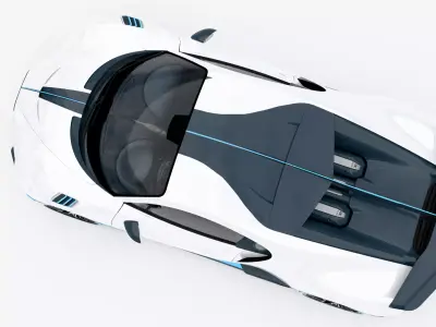 Bugatti Divo 2019 Low-poly 3D model