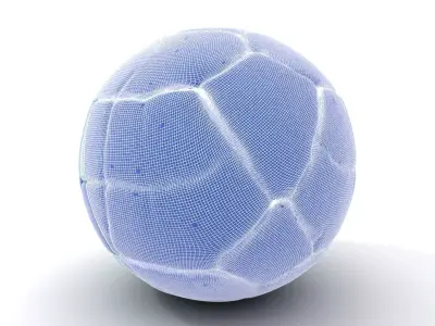 Blue Soccer Ball model pack Low-poly 3D model
