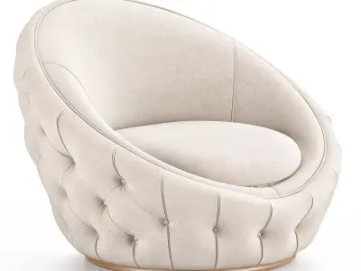 Nuvola armchair with capitonne Low-poly 3D model