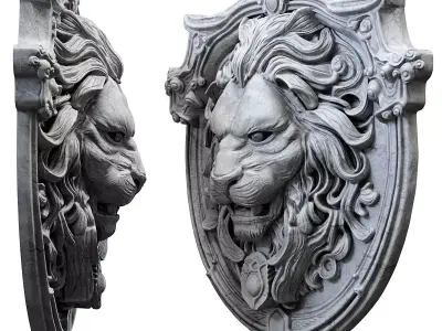 Lion head 3D model