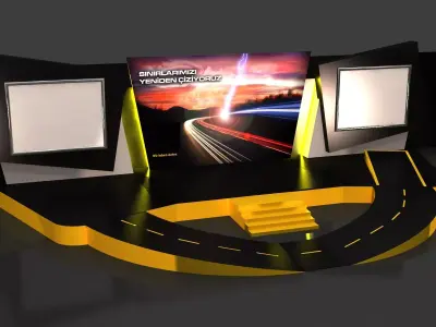  Special Car Launch Stage 106  Low-poly 3D model