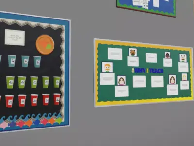School Boards Low-poly 3D model buy