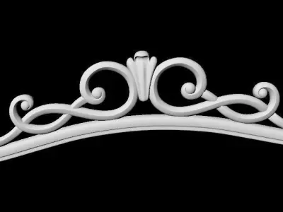 Central decor ornament for furniture 3D model 273