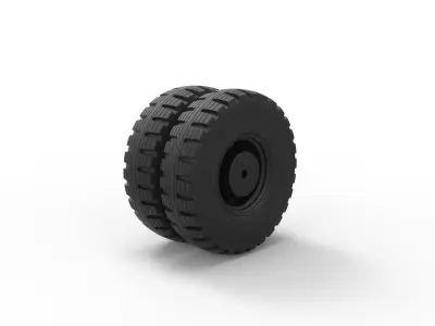 Double wheel 3 3D print model