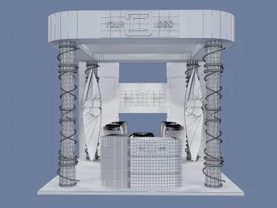 Booth Exhibition Stand a596g 3D model