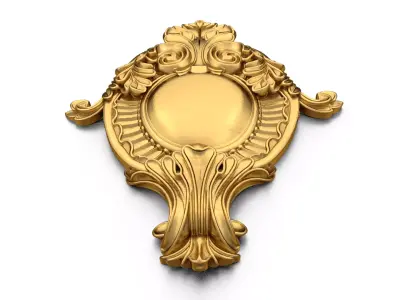 Cartouche classic decorative ornament cnc 3d printing stl 07  3D print model