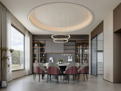 Luxury villa interior 3D model