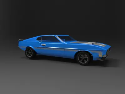 1971 Boss 351mach 1 beta v3 Free 3D model