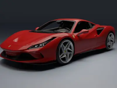 Ferrari F8 Low-poly 3D model