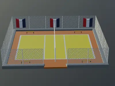 Volleyball Stadium - France Low-poly 3D model