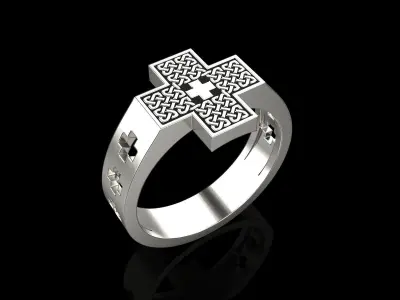 Celtic cross ring  126  3D model