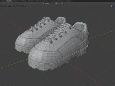 Shoes Cartoon 3D model purchase