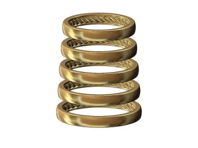 Inner braided thin cigar band US sizes 6to10 3D print model