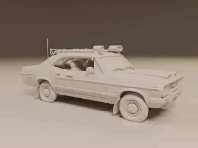 steampunk car 3D print model