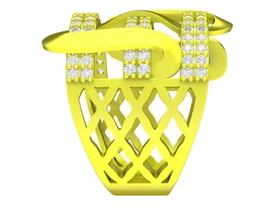 A6056 Art Diamond Women Fashion Ring 3D print model