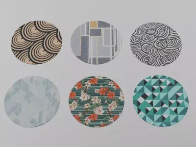 Stunning luxury rugs collection 3D model