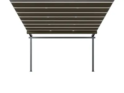 Motorized Pergola 5 chrome matte 3D model