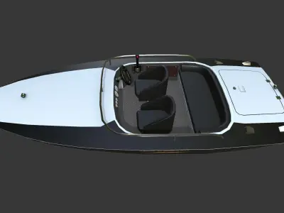 Speedboat Low-poly PBR Low-poly 3D model