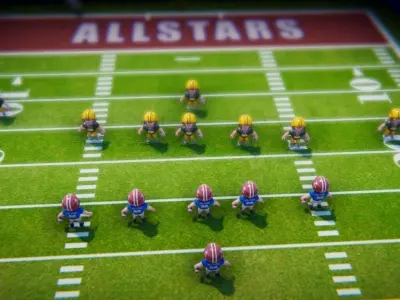 Low poly American football game models 3D Model Pack