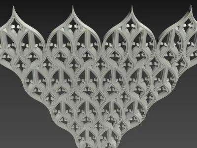 Seamless Gothic pattern 5 3D print model