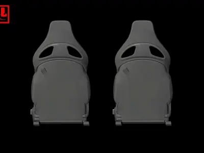 Bugatti Chiron seats 3D print model