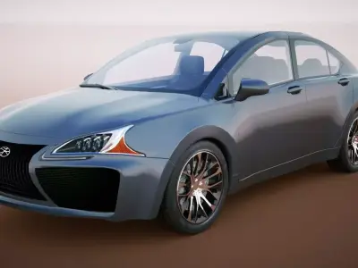 Generic Sedan v10 Low-poly 3D model