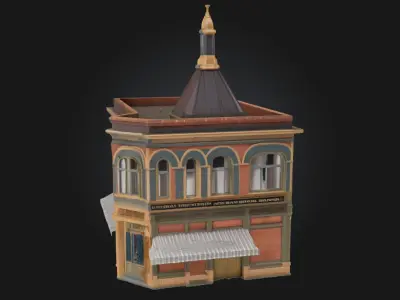 Arkham Bank Building Model  Gothic Grandeur Meets Financial  3D model