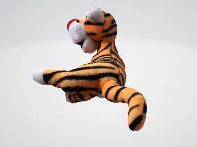 tiger plush toy 3D model