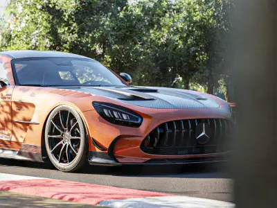 Realistic Race Track Low-poly 3D model