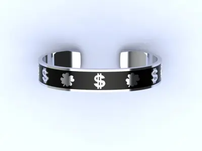 jewelry band good luck  dollars 3D print model 3D print model