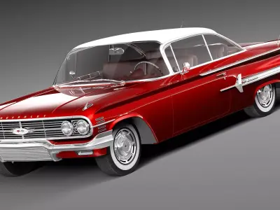 Chevrolet Impala 1960 coupe 3D model