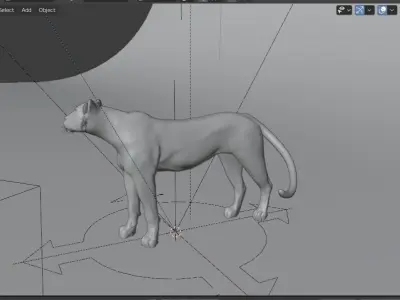 Cheetah Low-poly 3D model