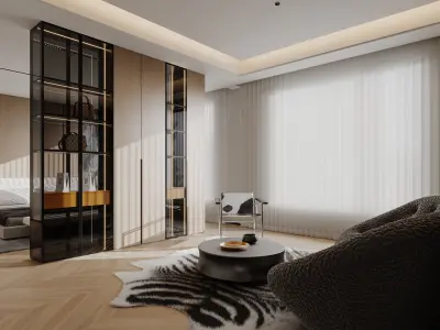Bedroom interior scenes 3D model 21