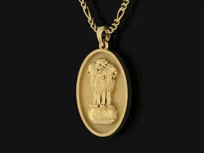 Lion Pendant 1  3D print model