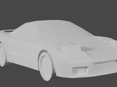 1990 Honda NSX Acura NSX Low-poly 3D model