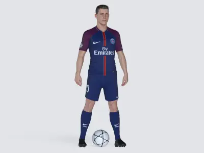 Male Football Player 3D model