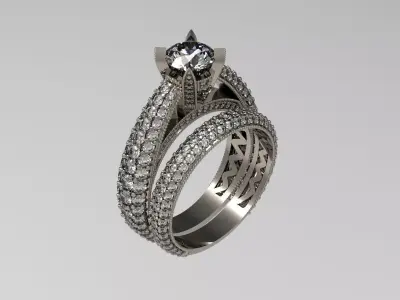 Soliter ring 3D print model N - 186 3D print model