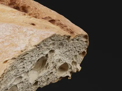 Realistic Bread  3D model