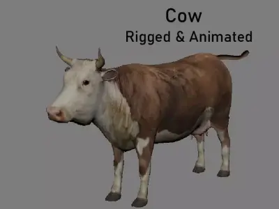 Cow Animated VFX Grace Low-poly 3D model
